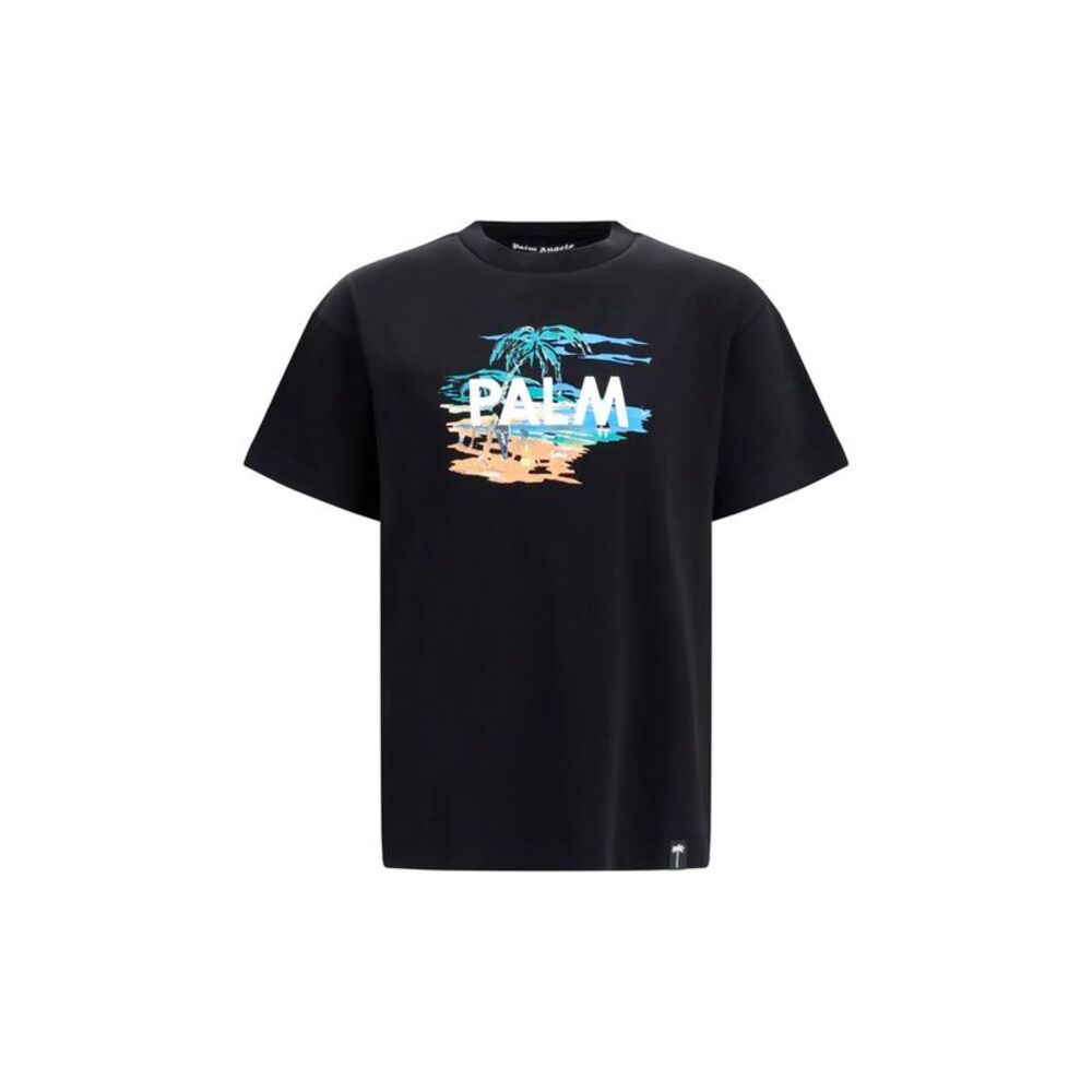 Palm Angels Black Cotton Men's T-Shirt